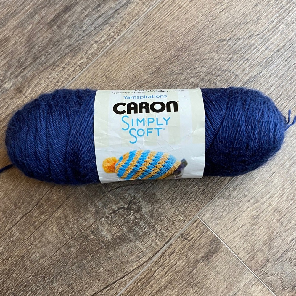 Caron Simply Soft Yarn Dark Country Blue 9711 Medium 4 Worsted 6oz 170g‎ 315yds
